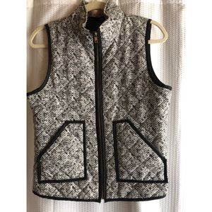 Black and White Patterned Vest